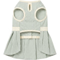 Jrpxf Seersucker Pleated Pet Dress Large Sage White - Product view